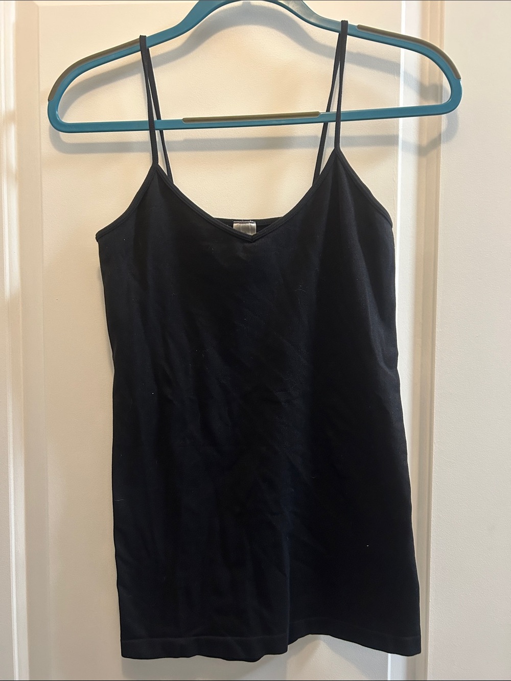 Basic black spaghetti strap tank top camisole